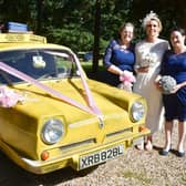 Bride Sylvia Attwell pictured with bridesmaids Deana Creasey and Susan Barnes.