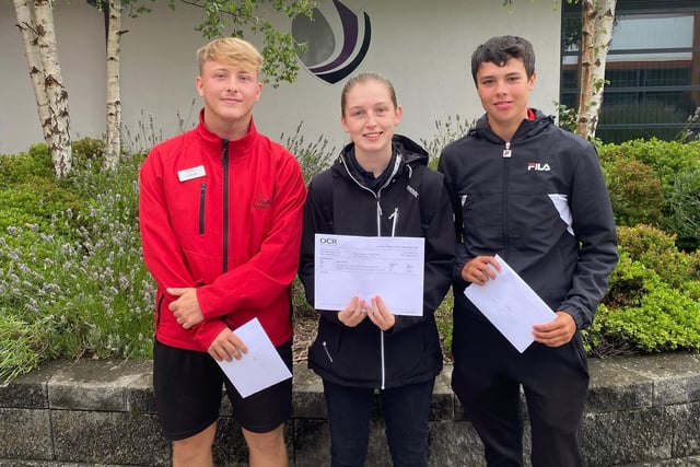 The wait is over - Ethan Clarke, Sarah Bradbrook and Jeniffer Simpson with their results.
