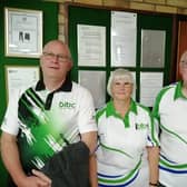 Hotspurs winning rink against Parthians, with pin Rob Druce, lead Pam Rate and skip Mick Rate