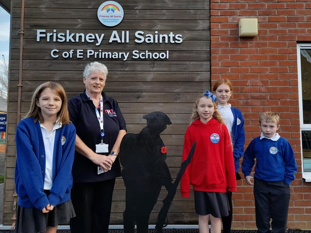 Pupils and staff from Friskney All Saints Primary School, took part in remembrance events on Friday.