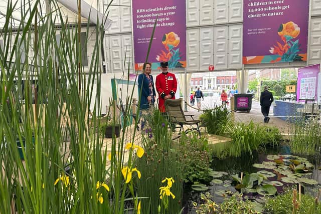 Dawn Fisher at the Chelsea Flower Show.