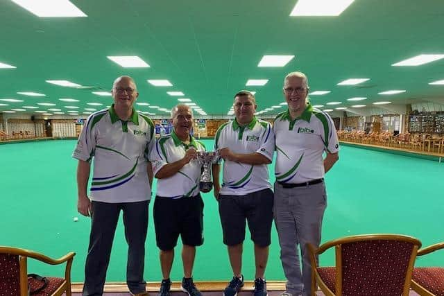 The winning Men’s rink of Rob Druce, Mark Brown, Nick Whitmore and Steve Boycott.