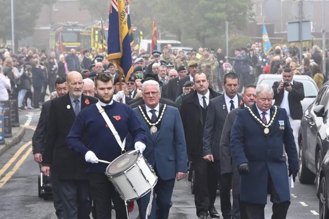 Members of Skegness Town Council led the procession.