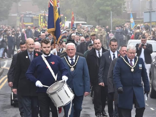 Members of Skegness Town Council led the procession.