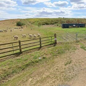 The embankment around an existing farm reservoir at Kirkby La Thorpe. Photo: Google Maps