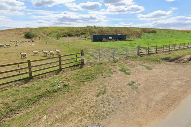 The embankment around an existing farm reservoir at Kirkby La Thorpe. Photo: Google Maps