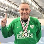 Jim Gillespie after winning at the Vets AC Championships.