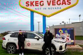 Carmé Mandzij, Sales and Community Engagement Lead, and Daniel Delastie, Community Engagement Lead, in Skegness.