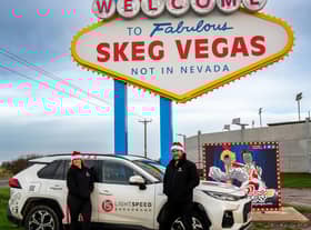 Carmé Mandzij, Sales and Community Engagement Lead, and Daniel Delastie, Community Engagement Lead, in Skegness.