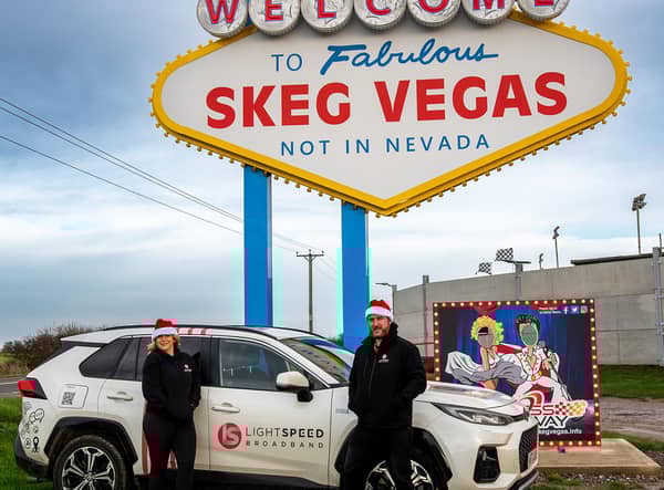 Carmé Mandzij, Sales and Community Engagement Lead, and Daniel Delastie, Community Engagement Lead, in Skegness.