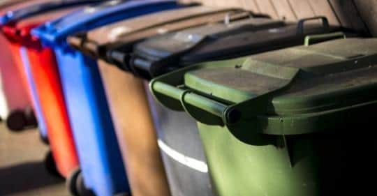 Rubbish bins.
