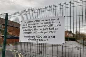 A car park on Southgate, Sleaford, which is up for sale after a planning row. Credit: LDRS