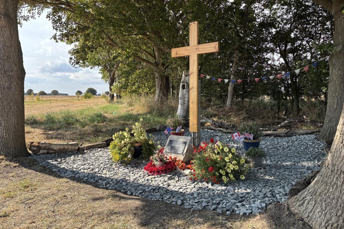 Gedenkgottesdienst für die Lancaster-Besatzung, die in der Nähe von Boston ...