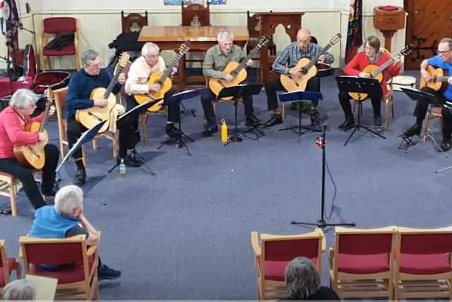 Sleaford Guitar Ensemble in concert at Riverside Church.