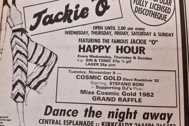 The legend!
Jackie O was the first lady of Fife - more than a nightclub with a reputation which meant its name was known across the country.