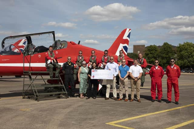 The Red Arrows Trust has donated £3,000 to Lincs & Notts Air Ambulance (LNAA)