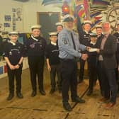 Shipshape and Bristol fashion: The Cleethorpes Sea Scouts get their £1,500 from Grimsby Freemasons
