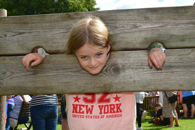 In the sticks but still smiling is Layla Bateley 9 of Old Leake