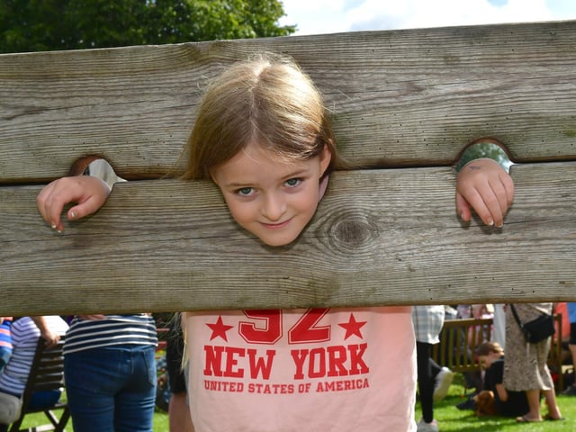 In the sticks but still smiling is Layla Bateley 9 of Old Leake