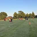 Brigg Town got back into training last week. Photo: BTFC.