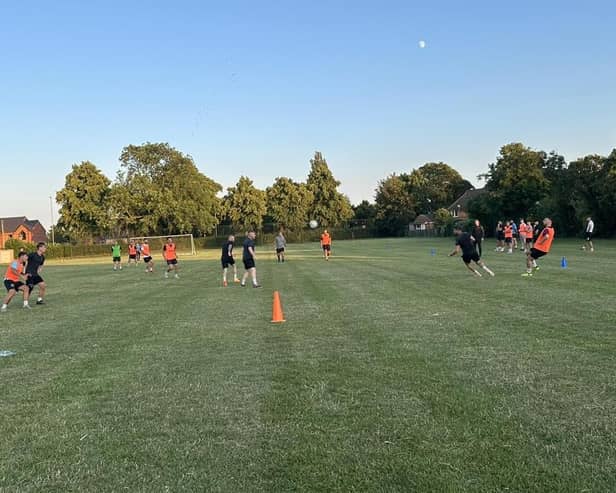 Brigg Town got back into training last week. Photo: BTFC.