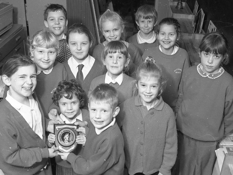 Pupils at Butterwick Primary School being recognised for their fundraising efforts. The school was among those to take part in the annual World Wildlife Fund (WWF) walk in Central Park. The effort raised £328 for the cause, the most of any participating school. It meant Butterwick retained the WWF shield for the second consecutive year. Pictured are: Duncan, Holly and Hazel Tomlin, Angela Roberts, Mellisa Creasey, Claire Hammond, Charlotte and Emma Pearson, Hazel Cooper, Emma Noble and cubs Mark Edwards and Gavin Bell. Also involved was Katie Watson.