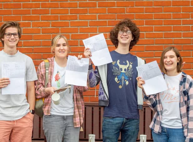 QEGS GCSE students Elliot Wilson, Emma Spence, Ronan Waters and Erin Woodhouse.