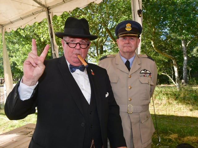 Reenactors at Woodhall Country Park's 1940s weekend. L-R Stephen Howlett of Spalding and Nick Russell of Derbyshire. Photo: David Dawson