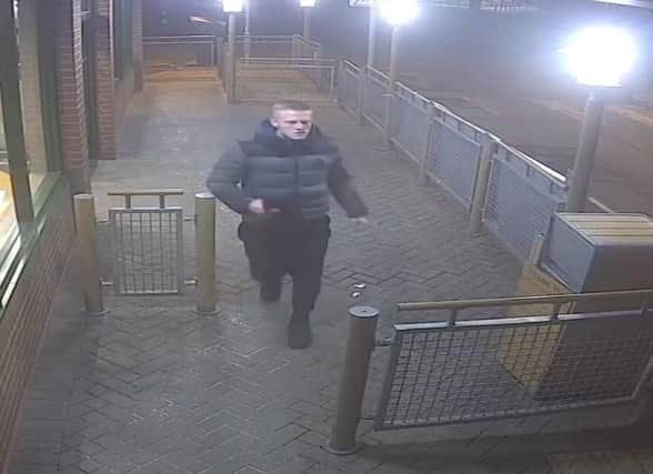 The CCTV image released by Lincolnshire Police of a man at Boston's branch of McDonalds.