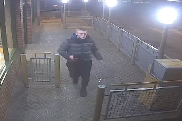 The CCTV image released by Lincolnshire Police of a man at Boston's branch of McDonalds.