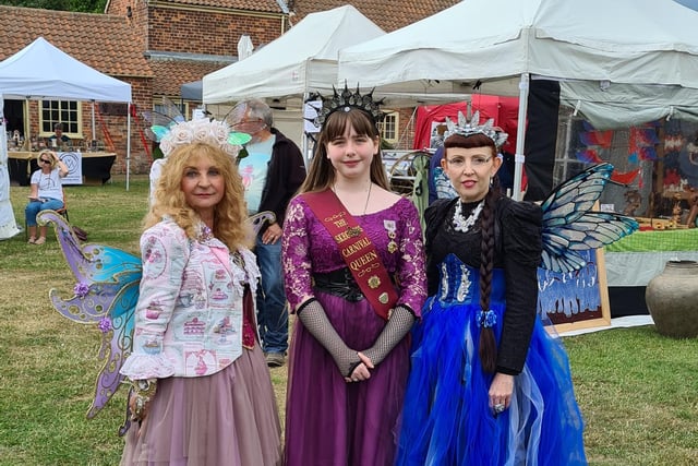 Skegness Carnival Queen Summer Willetts  (centre) says she is proud to be part of the Steampunk community.