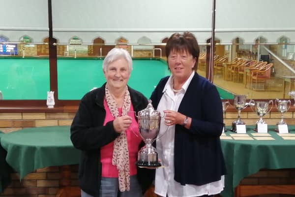 Sue Hoyles and Kate Maddison, winners of the Ladies Drawn Pairs