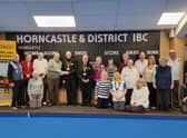 ​Horncastle IBC’s Gala Day raised over £1,000 for the Lincs and Notts Air Ambulance. Pictured are organisers of the event David and Yvonne Turner, Les & Joyce Pert and club members.