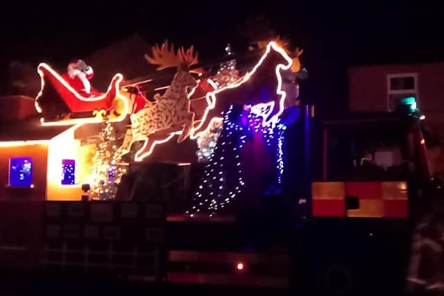 A visit by Santa and the Sleaford firefighters from a previous year.