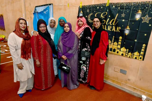 Pictured (from left) Omama Elwidaq, Afusat Lawal-Olayinka, Nafisat Abdul Azeez, Rasheedat Durojaiye, Fathima Riyash, Emtinan Rahama, and Sakina Hossany.