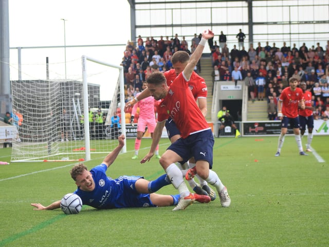 Boston United were beaten 2-0 at York in the national League North promotion final. Photo: Oliver Atkin