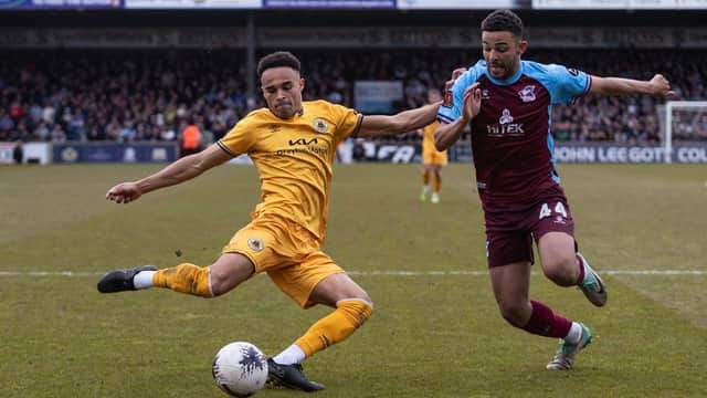 Boston United are through to another play-off final after beating Scunthorpe United on penalties. Pic: Lee Keuneke.