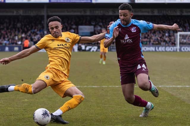 Boston United are through to another play-off final after beating Scunthorpe United on penalties. Pic: Lee Keuneke.