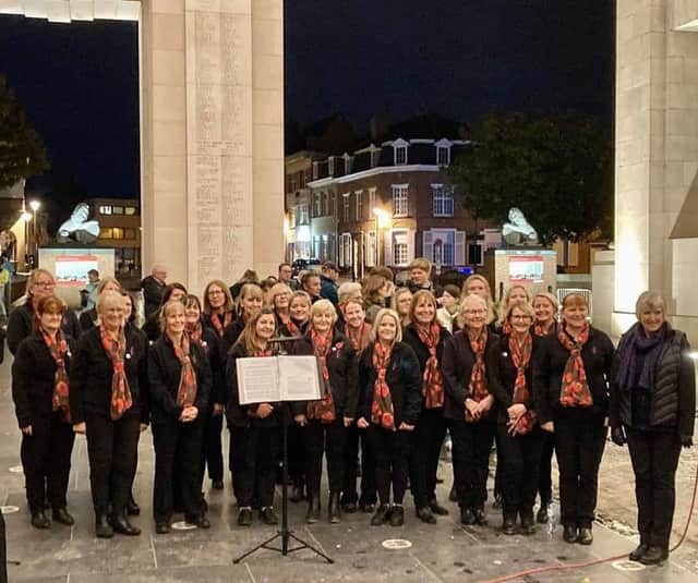 Cranwell Military Wives Choir at the Menin Gate evening ceremony.