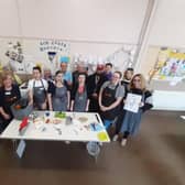Representatives of ​Louth & District Lions, Morrisons, and Louth Methodist church and participants during the latest Easy Cook sessions.