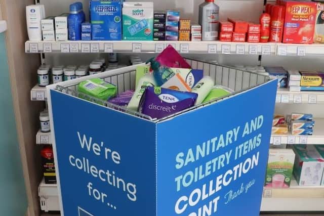 The donation bin in the Co-op's stores.