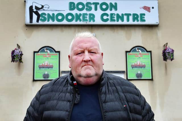 Dean Simmons at Boston Snooker Centre.