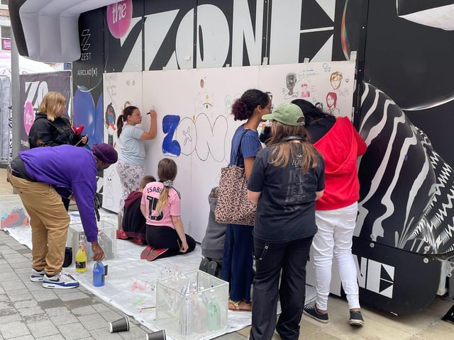 Taking part in activities at The Zone in Gainsborough