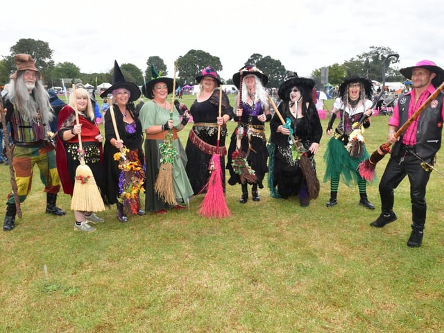 Part of the programme in the main arena, the Boston Dancing Witches.