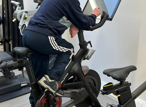 The new Peloton bike at Jubilee Park fitness suite.