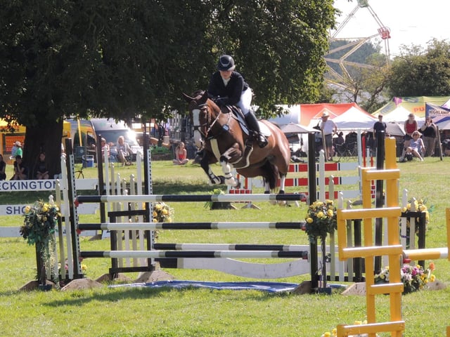 Showjumping action in the main ring.