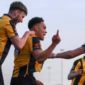 Boston United saved a point in the closing moments against Woking. Pic: Chris Bray,