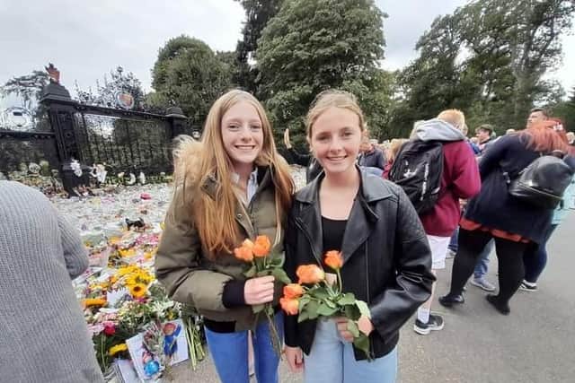 A 1st Spilsby Guide (right) at Sandringham with her sister.