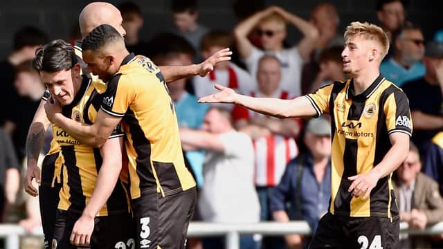 Boston United are now five points clear of the relegation places after victory over Altrincham. Pic: Tim Hoff.