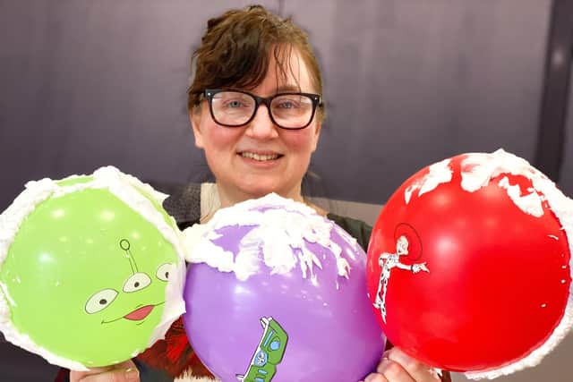 Kirsty Cusworth of Mess Around North East Lincs getting ready to welcome children and parents to a Toy Story themed day.